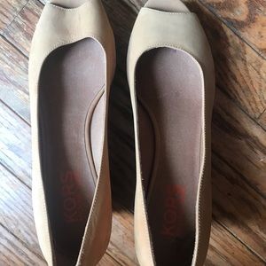 Kors Michael Kors Tan All Leather Wedges